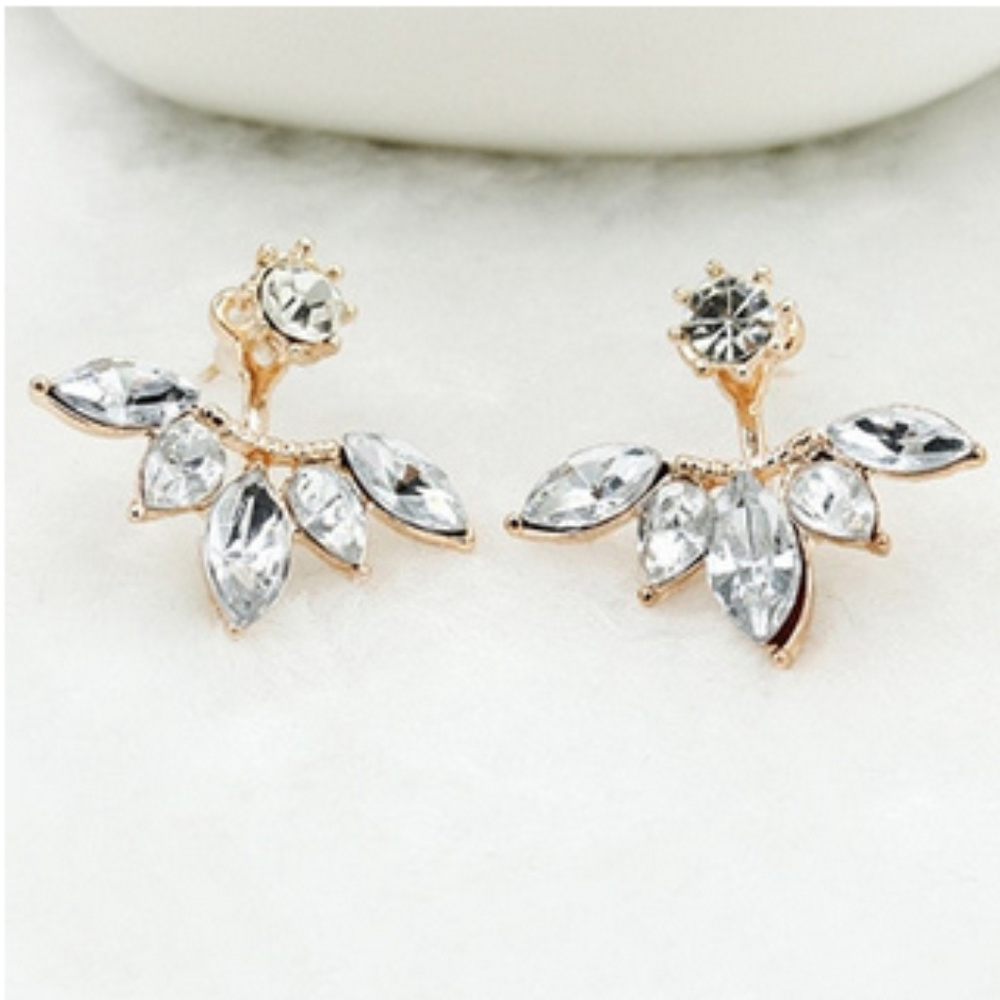 🍒 LAST ONE 😱 CRYSTAL Ice Drop 💧 Ear Jackets - Picture 3 of 4